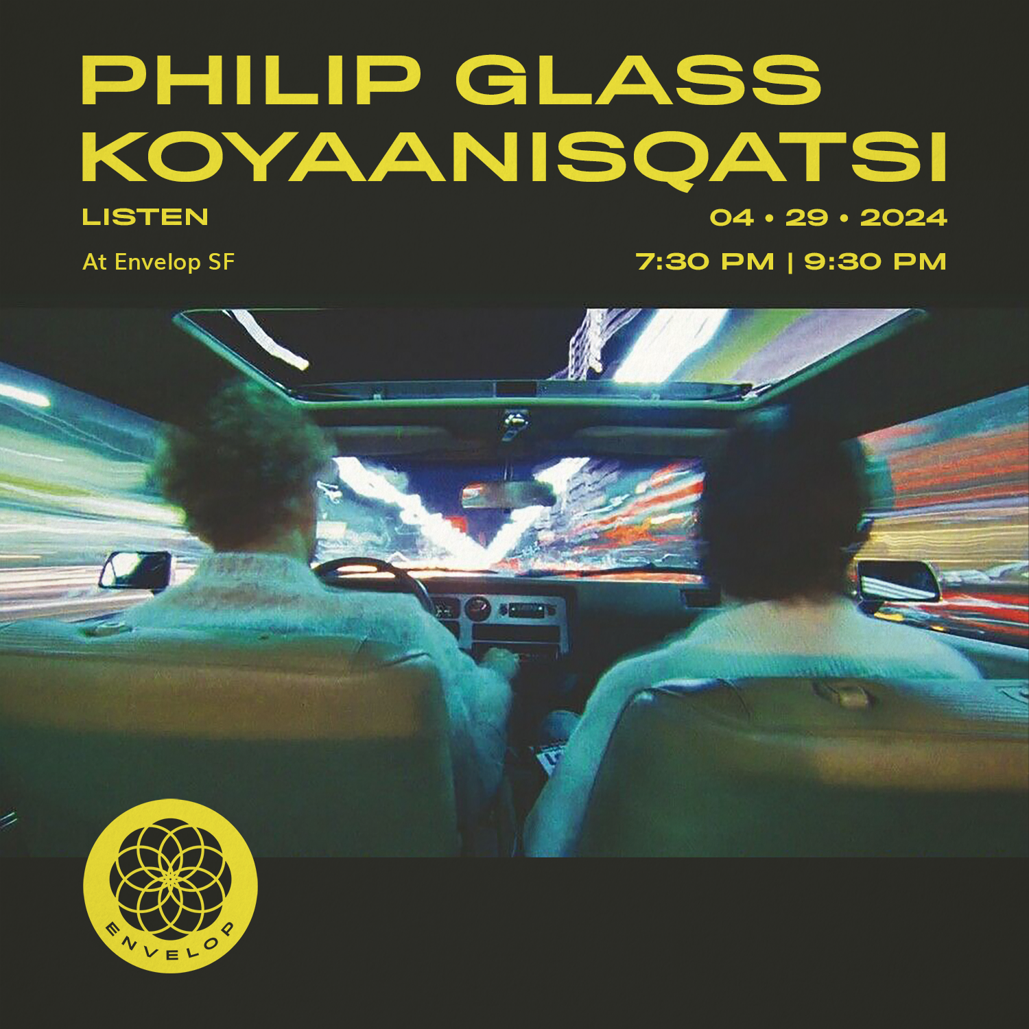Event image for Philip Glass - Koyaanisqatsi : LISTEN